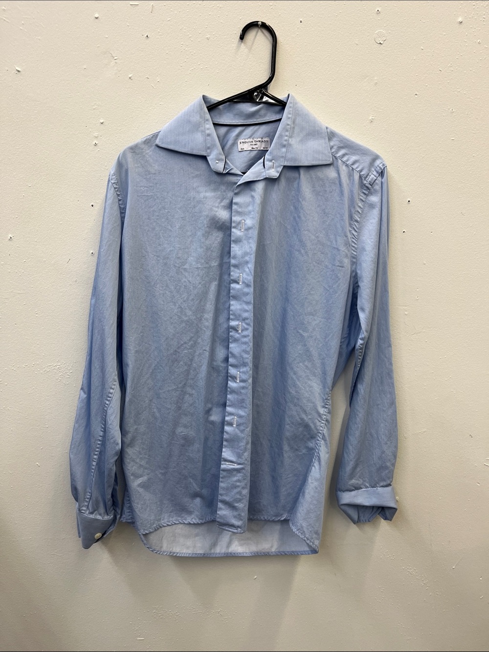 French Connection Light Blue Men's Long-Sleeve Dress Shirt